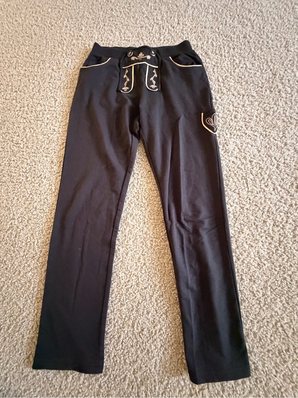 Berghaus Black Joggers with Cream Trim and Embroidered Detail